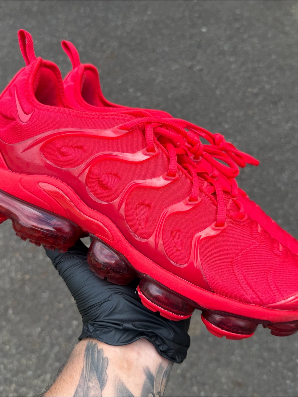 Nike Red Vapormax Plus triple red Sneakers size 12 mens